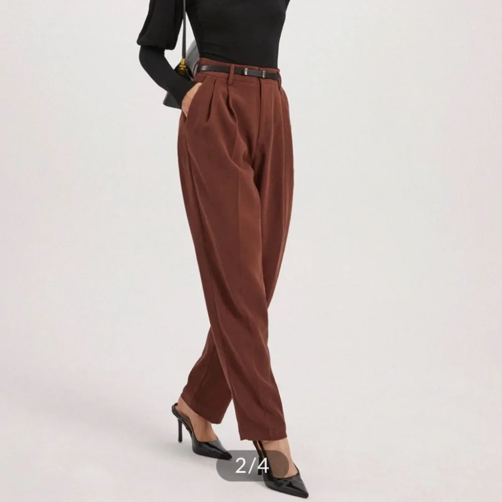 NWT Commense brick red straight leg pants - Picture 2 of 10